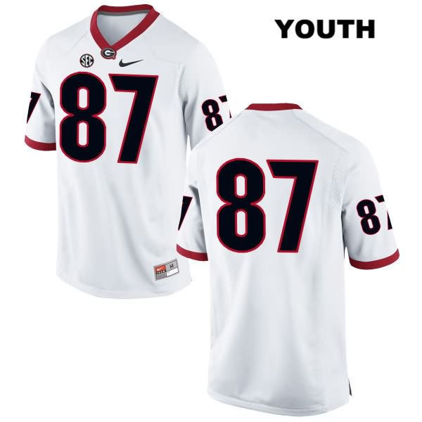 Georgia Bulldogs Youth Miles McGinty #87 NCAA No Name Authentic White Nike Stitched College Football Jersey FNR0856GP